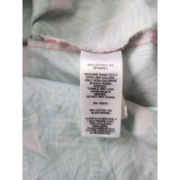 Vineyard Vines Green & Pink Banana Leaf Margo Shirt Dress Size 10 EUC - Picture 5 of 10